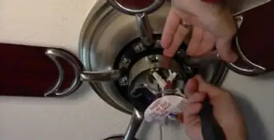 Ceiling fan installation with electrical wiring and mounting by professional electrician in Chico, CA