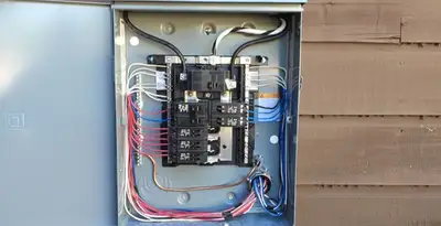 electrical panel upgrade service featuring newly installed electrical panel wired by licensed electricians in Chico, CA