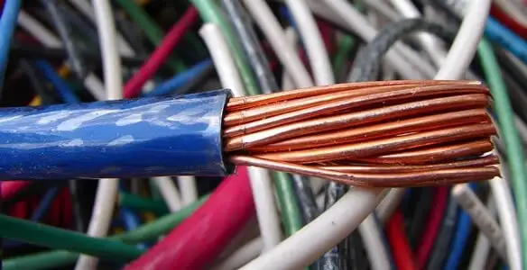 electrical wiring services showing exposed copper conductors and cable preparation in Chico, CA