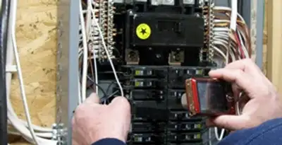 Home electrical inspection of circuit breaker panel by licensed electrician in Chico, CA