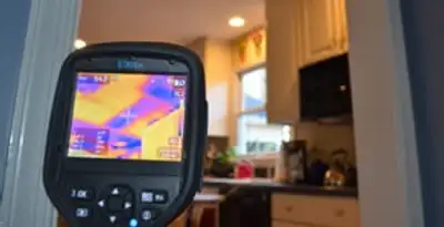 home energy audit service using thermal imaging to evaluate electrical efficiency inside a home in Chico, CA