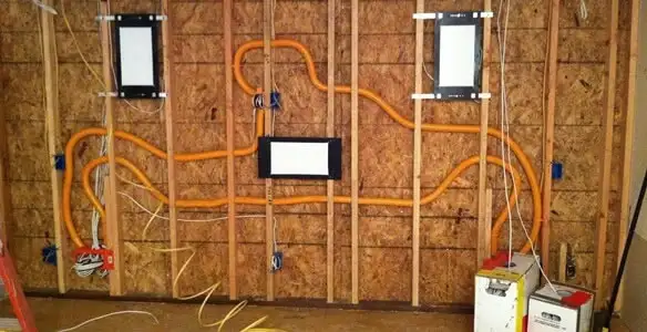 new construction wiring project displaying complete electrical system layout installed by professionals in Chico, CA