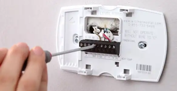 Thermostat installation service with proper wiring and secure wall mounting in Chico, CA